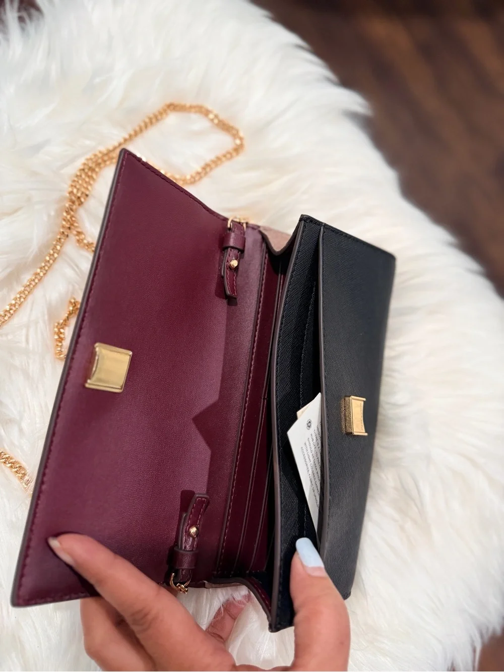 Tory Burch Emerson Color Block Wallet on Chain